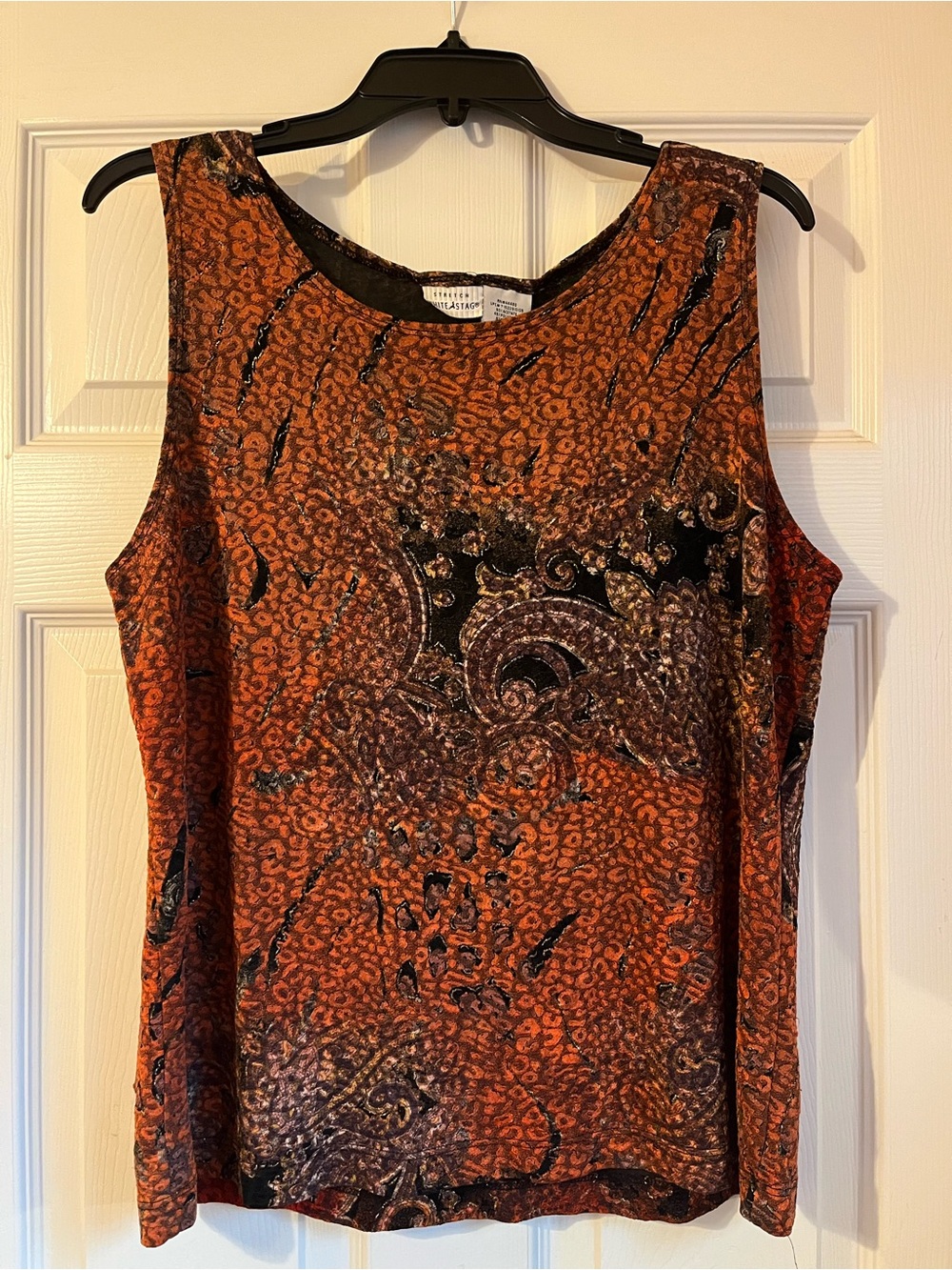 White Stag Orange + Black Paisley Tank